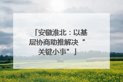 安徽淮北：以基层协商助推解决“关键小事”