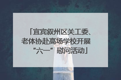 宜宾叙州区关工委、老体协赴高场学校开展“六一”慰问活动