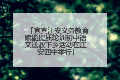 宜宾江安义务教育赋能提质轮训初中语文送教下乡活动在江安四中举行