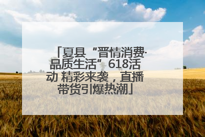 夏县“晋情消费·品质生活”618活动 精彩来袭，直播带货引爆热潮