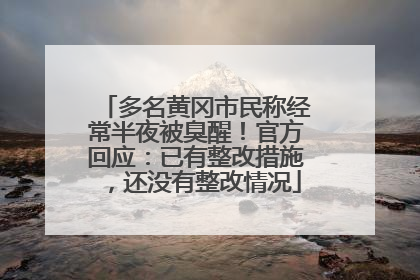 多名黄冈市民称经常半夜被臭醒！官方回应：已有整改措施，还没有整改情况