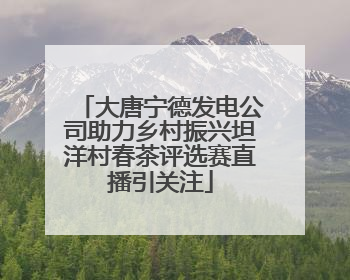 大唐宁德发电公司助力乡村振兴坦洋村春茶评选赛直播引关注