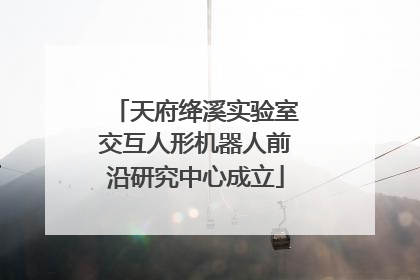 天府绛溪实验室交互人形机器人前沿研究中心成立