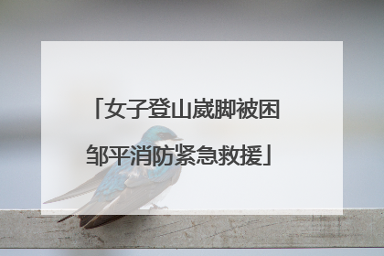 女子登山崴脚被困 邹平消防紧急救援