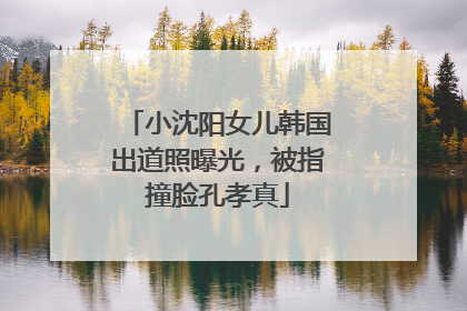 小沈阳女儿韩国出道照曝光，被指撞脸孔孝真