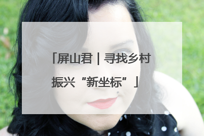 屏山君｜寻找乡村振兴“新坐标”