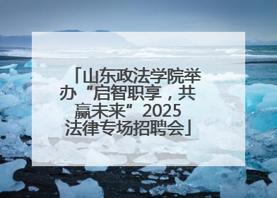 山东政法学院举办“启智职享，共赢未来”2025法律专场招聘会