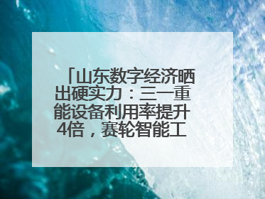 山东数字经济晒出硬实力：三一重能设备利用率提升4倍，赛轮智能工厂38秒生产一条轮胎