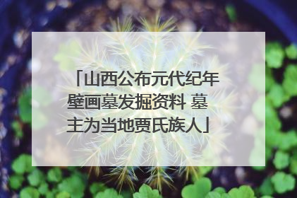 山西公布元代纪年壁画墓发掘资料 墓主为当地贾氏族人