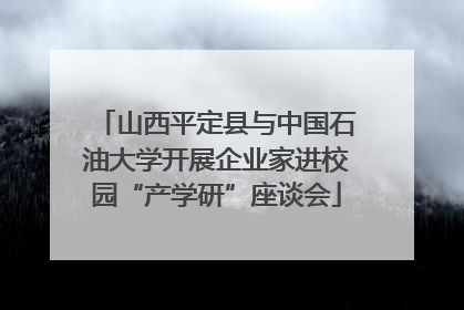 山西平定县与中国石油大学开展企业家进校园“产学研”座谈会