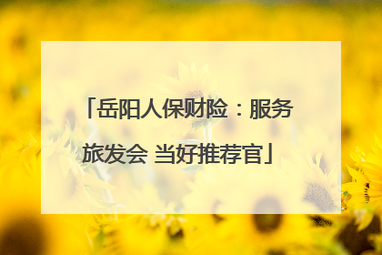 岳阳人保财险:服务旅发会 当好推荐官