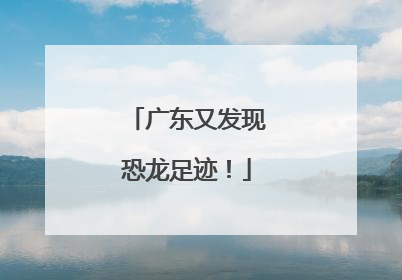 广东又发现恐龙足迹！