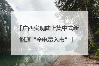 广西实现陆上集中式新能源“全电量入市”