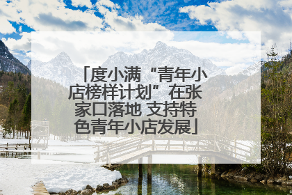 度小满“青年小店榜样计划”在张家口落地 支持特色青年小店发展