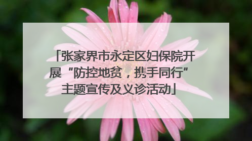 张家界市永定区妇保院开展“防控地贫，携手同行”主题宣传及义诊活动