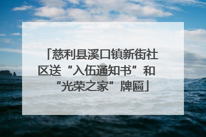 慈利县溪口镇新街社区送“入伍通知书”和“光荣之家”牌匾