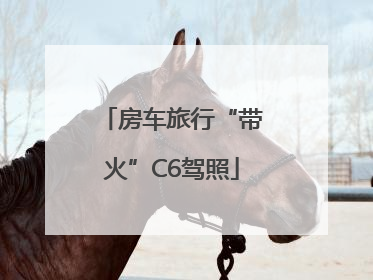 房车旅行“带火”C6驾照