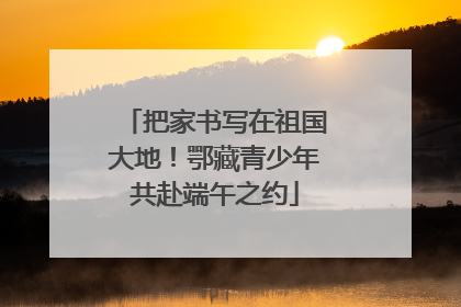 把家书写在祖国大地！鄂藏青少年共赴端午之约