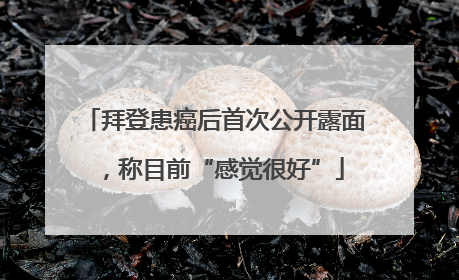 拜登患癌后首次公开露面，称目前“感觉很好”