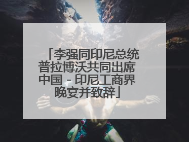 李强同印尼总统普拉博沃共同出席中国－印尼工商界晚宴并致辞