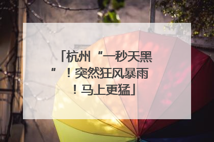 杭州“一秒天黑”！突然狂风暴雨！马上更猛