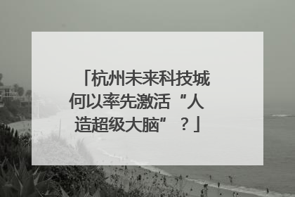 杭州未来科技城何以率先激活“人造超级大脑”？