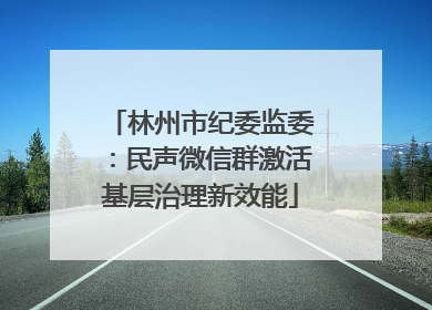林州市纪委监委：民声微信群激活基层治理新效能