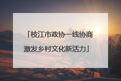 枝江市政协一线协商激发乡村文化新活力