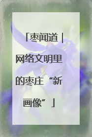枣闻道｜网络文明里的枣庄“新画像”