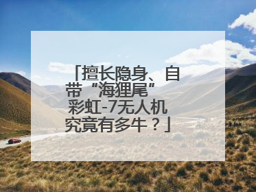 擅长隐身、自带“海狸尾” 彩虹-7无人机究竟有多牛？