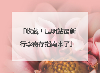 收藏！昆明站最新行李寄存指南来了