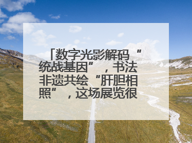 数字光影解码“统战基因”，书法非遗共绘“肝胆相照”，这场展览很有创意！