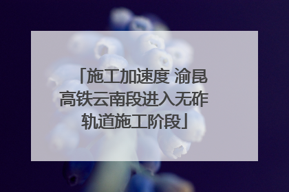 施工加速度 渝昆高铁云南段进入无砟轨道施工阶段