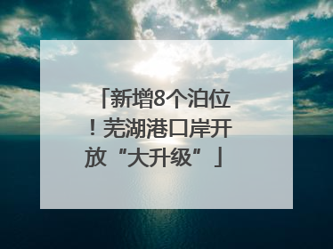 新增8个泊位！芜湖港口岸开放“大升级”