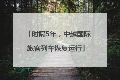 时隔5年，中越国际旅客列车恢复运行