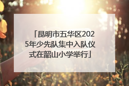 昆明市五华区2025年少先队集中入队仪式在韶山小学举行