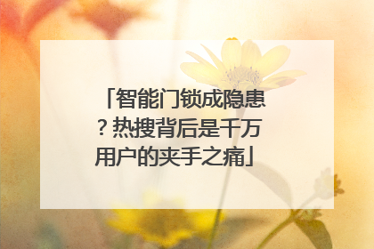 智能门锁成隐患？热搜背后是千万用户的夹手之痛