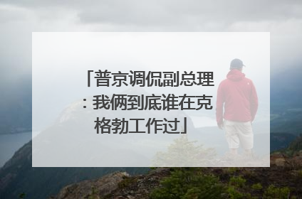普京调侃副总理：我俩到底谁在克格勃工作过