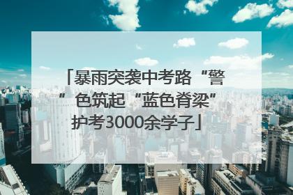暴雨突袭中考路“警”色筑起“蓝色脊梁”护考3000余学子