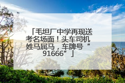 毛坦厂中学再现送考名场面！头车司机姓马属马，车牌号“91666”
