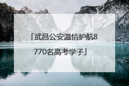 武昌公安温情护航8770名高考学子