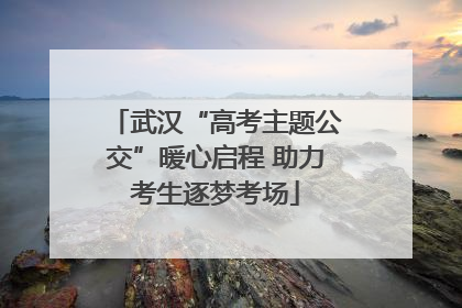 武汉“高考主题公交”暖心启程 助力考生逐梦考场