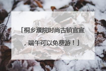 桐乡濮院时尚古镇官宣，端午可以免费游！
