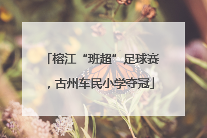 榕江“班超”足球赛，古州车民小学夺冠