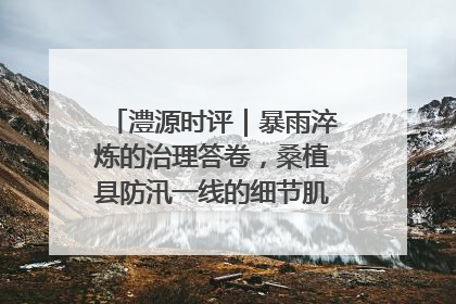 澧源时评｜暴雨淬炼的治理答卷，桑植县防汛一线的细节肌理与体系力量