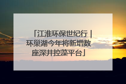 江淮环保世纪行｜环巢湖今年将新增数座深井控藻平台