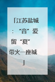 江苏盐城：“音”爱留“夏” 带火一座城