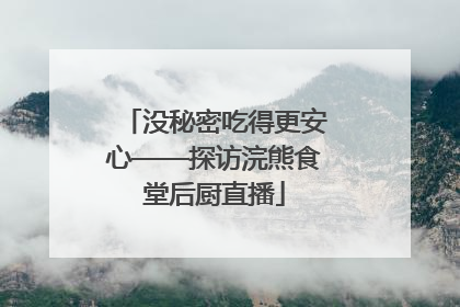 没秘密吃得更安心——探访浣熊食堂后厨直播