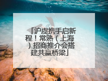 沪虞携手启新程！常熟（上海）招商推介会搭建共赢桥梁