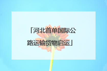 河北首单国际公路运输货物启运